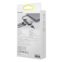Stacja dokująca HUB 7w1 USB-C 1xHDMI 1xVGA 3xUSB 3.2 1xPower Delivery RJ-45 Ethernet szary