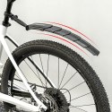 Zestaw błotników rowerowych składanych teleskopowych - czarny