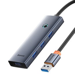 HUB rozdzielacz USB-A USB-C 5V 50cm - szary
