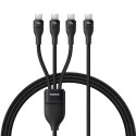 Kabel przewód 3w1 USB-C Flash Series 3 100W 1.5m - czarny