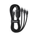 Kabel przewód 3w1 USB-C Flash Series 3 100W 1.5m - czarny