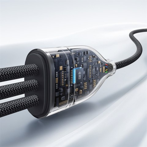 Kabel przewód 3w1 USB-C Flash Series 3 100W 1.5m - czarny