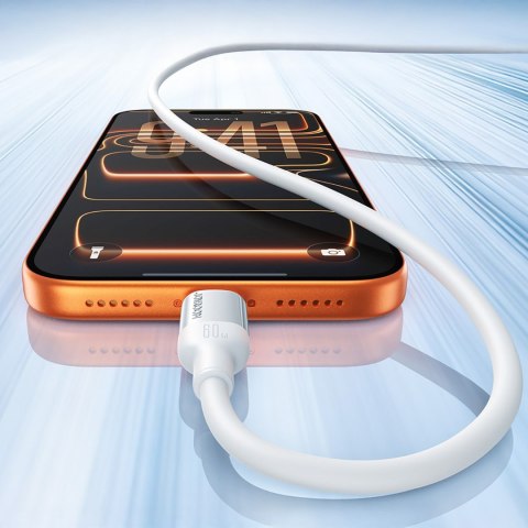 Kabel przewód USB-A - USB-C Lively Series 3A 1.2 m - biały