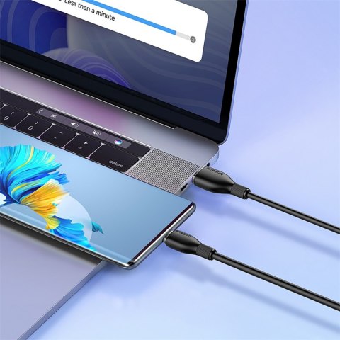 Kabel przewód USB-A - USB-C Pudding 100W 1.2m - czarny