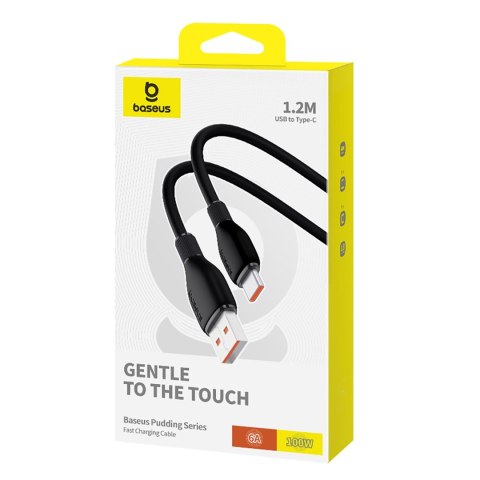 Kabel przewód USB-A - USB-C Pudding 100W 1.2m - czarny