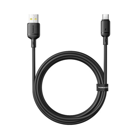 Kabel przewód USB-A - USB-C Silky 3A 1m - czarny