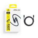 Kabel przewód USB-C 240W 2m - czarny