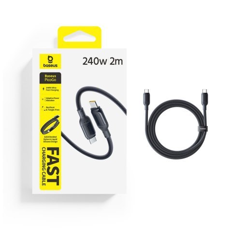Kabel przewód USB-C 240W 2m - czarny
