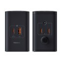Ładowarka sieciowa USB-A USB-C GaN 240W z kablem zasilającym - czarna