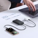 Powerbank 10000mAh 15W EnerFill FP11 z kablem USB-C 20V 3A 30cm - czarny