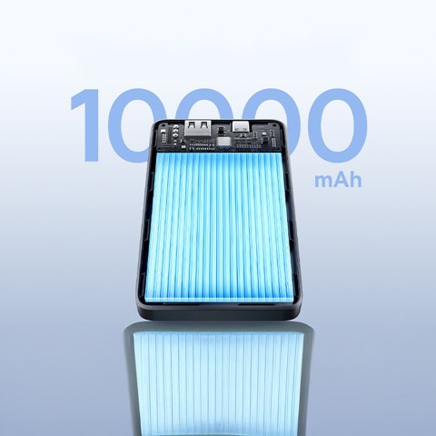 Powerbank 10000mAh 15W EnerFill FP11 z kablem USB-C 20V 3A 30cm - czarny
