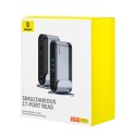Stacja dokująca USB-C - HDMI DP USB-A USB-C RJ45 PD PC SD TF 3.5mm minijack - szara