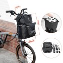 Torba rowerowa na kierownicę do roweru składanego Brompton 18 l - czarna
