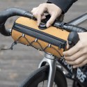 Torba rowerowa wałek na kierownicę wodoodporna 1.5 l - pomarańczowa