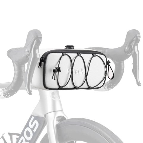 Torba sakwa rowerowa na kierownicę wodoodporna 1.9 l - biała