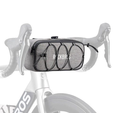 Torba sakwa rowerowa na kierownicę wodoodporna 1.9 l - szara