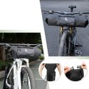 Torba sakwa rowerowa na kierownicę wodoodporna 8 l - czarna