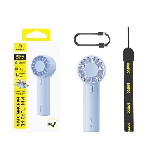 Wentylator wiatrak przenośny ręczny 1200 mAh - niebieski