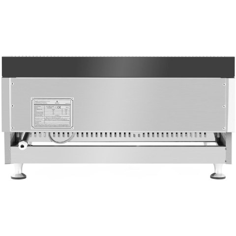 Grill gazowy podwójny gładki nastawny nierdzewny na gaz ziemny 2x 3.1 kW 0.02 bar 60 x 40 cm