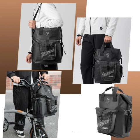 Torba rowerowa na kierownicę do roweru składanego Brompton 18 l - czarna