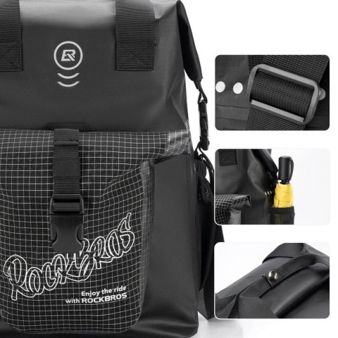 Torba rowerowa na kierownicę do roweru składanego Brompton 18 l - czarna