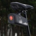 Torba rowerowa podsiodłowa lekka z inteligentną lampką tylną - czarna
