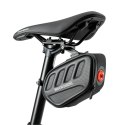 Torba rowerowa podsiodłowa z inteligentną lampką tylną 0.45 l - czarna