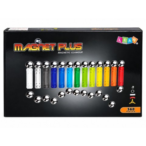 Klocki Magnetyczne Magnastix Zestaw Edukacyjny Konstrukcyjny Tablica 560el.