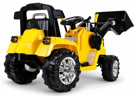 Traktor Koparka Na Akumulator ZP1005 Dla Dzieci Z Ruchomą Łyżką Żółta