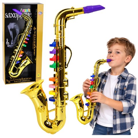Zabawkowy Saksofon instrument w kolorze złotym