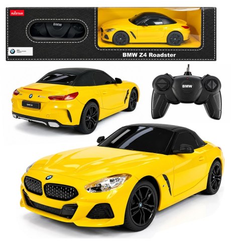 Auto Zdalnie Sterowane R/C BMW Z4 Roadster Rastar 1:18 Żółte