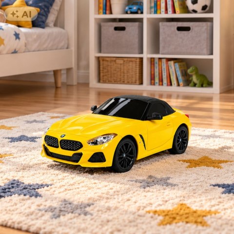 Auto Zdalnie Sterowane R/C BMW Z4 Roadster Rastar 1:18 Żółte
