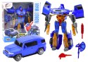 Robot Auto 2w1 Akcesoria Broń Niebieski