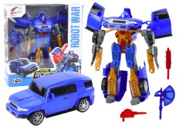Robot Auto 2w1 Akcesoria Broń Niebieski