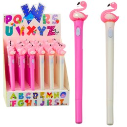 Długopis Świecący Różowy Flaming Niebieski Tusz 0.7mm Mix