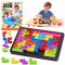 Gra Tetris Pop-It Układanka Puzzle 3w1 Sensoryczna Kolorowa 27el