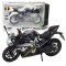 Motocykl Sportowy Metalowy Światła Dźwięki Czarny 250 SR 1:12