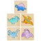 Układanka Drewniana Puzzle Kolorowa 11 x 11cm Mix