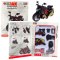 Motocykl Do Składania Skręcania Metal 1:14 DIY Czerwony