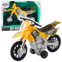 Motor Crossowy Off-Road Napęd Światła Dźwięki Żółty