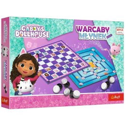 Gra planszowa Warcaby i Młynek Koci Domek Gabi Trefl 02800