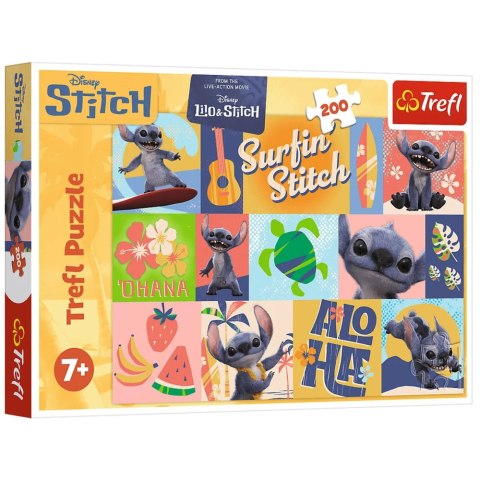 Puzzle - 200 - Hawajskie przygody - Disney Stitch - Trefl 13331