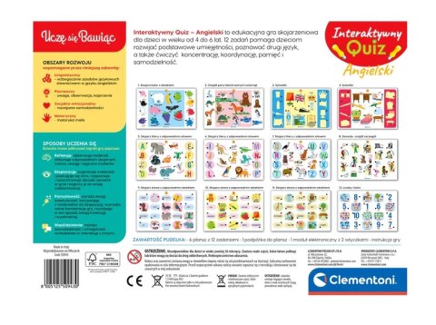 Gra edukacyjna Interaktywny Quiz Angielski Język Polski Clementoni 50943