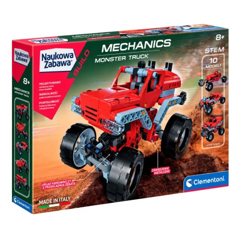 Naukowa Zabawa Klocki Laboratorium Mechaniki Monster Truck Język Polski Clementoni 50062