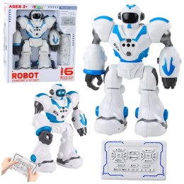 Robot Interaktywny Zdalnie Sterowany RC 16 Funkcji Światła Dźwięki Niebieski