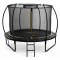 Trampolina Ogrodowa LEAN Z Siatką Wewnętrzną Czarno-Zielona 252CM 8FT