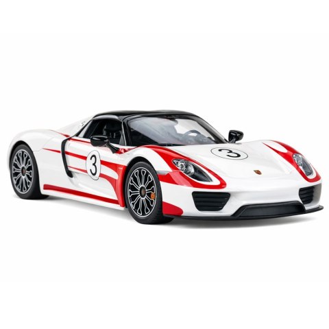 Auto Porsche 918 Spyder Performance Zdalnie Sterowane RC Białe Rastar 1:14