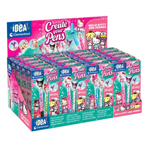 Idea Art Zestaw Mini Fabryka Długopisów Hello Kitty i Przyjaciele Clementoni 18450