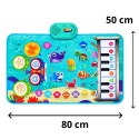 Mata Muzyczna Edukacyjna 2w1 Podwodny Świat Dźwięki Instrumentów 80x50 cm